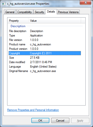 Versioning a Native C/C++ Binary with Visual Studio | Zach Burlingame