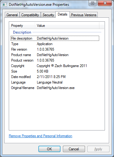 Versioning a .NET Assembly with Visual Studio | Zach Burlingame